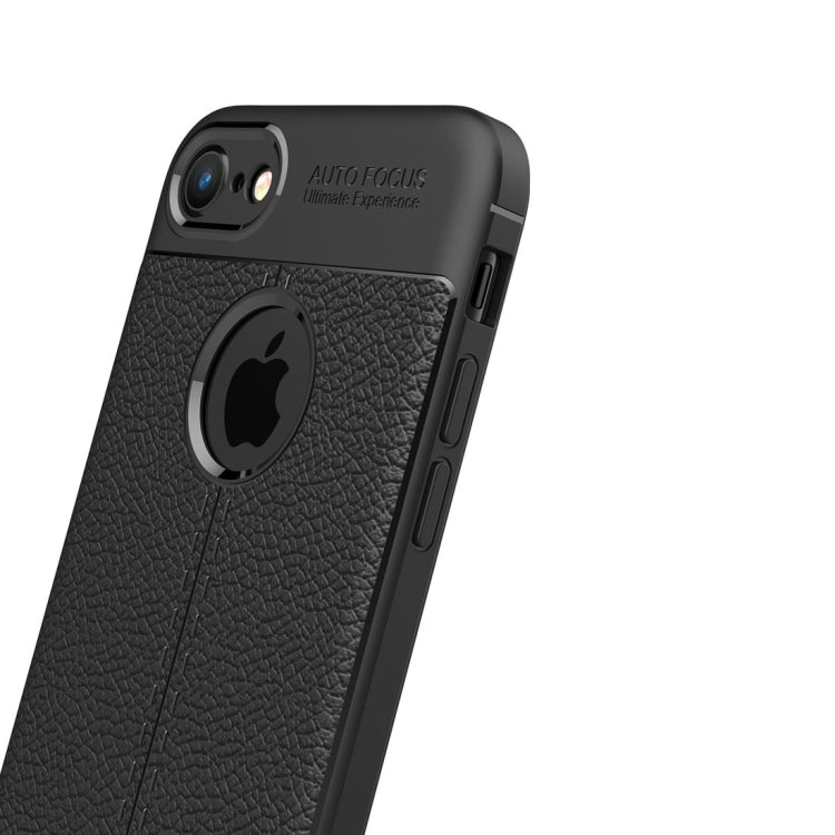 For iPhone SE 2020 & 8 & 7 Litchi Texture TPU Protective Back Cover Case