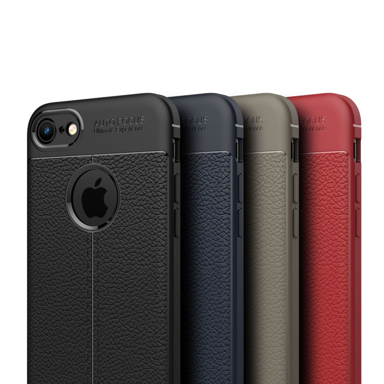 For iPhone SE 2020 & 8 & 7 Litchi Texture TPU Protective Back Cover Case