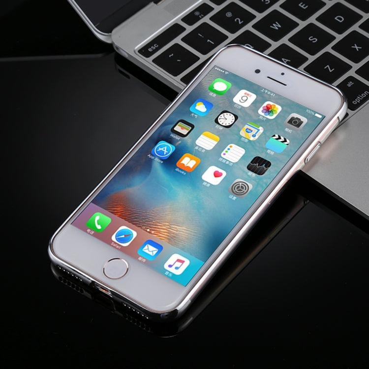 TOTUDESIGN For iPhone SE 2020 & 8 & 7 Plating + TPU Transparent Soft Protective Back Cover Case(Silver)