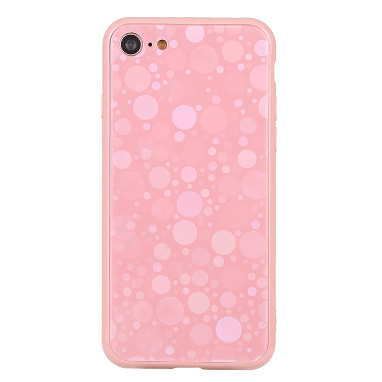 Fashion Dot Pattern Anti-scratch Gradient Color Glass Protection Case For iPhone SE 2020 & 8 & 7