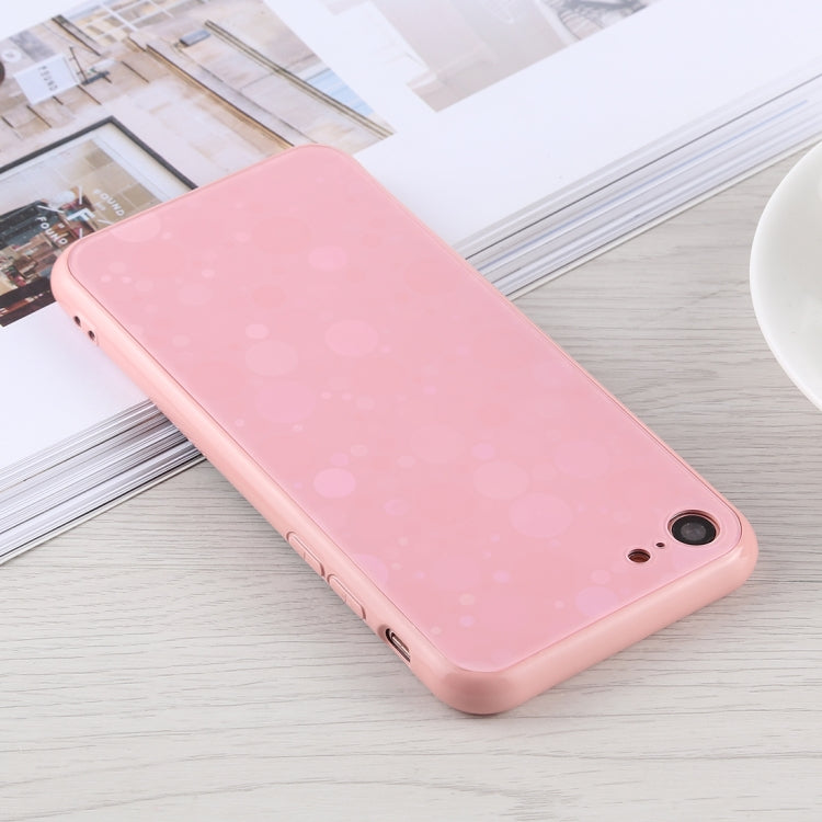 Fashion Dot Pattern Anti-scratch Gradient Color Glass Protection Case For iPhone SE 2020 & 8 & 7