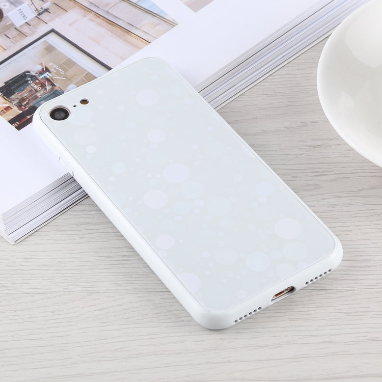 Fashion Dot Pattern Anti-scratch Gradient Color Glass Protection Case For iPhone SE 2020 & 8 & 7