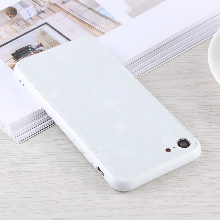 Fashion Dot Pattern Anti-scratch Gradient Color Glass Protection Case For iPhone SE 2020 & 8 & 7