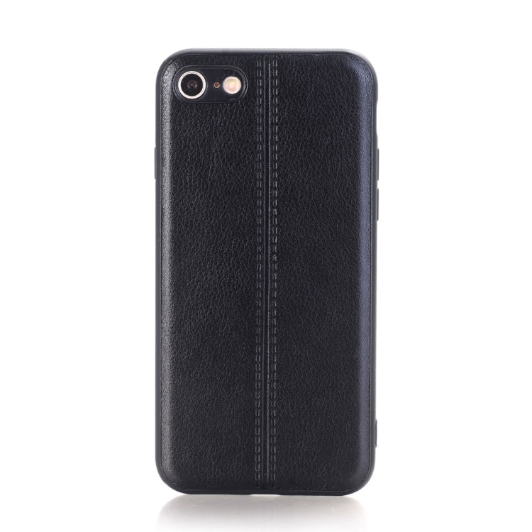 For iPhone SE 2020 & 8 & 7 Plain Weave Texture Leather Surface Protective Back Cover Case