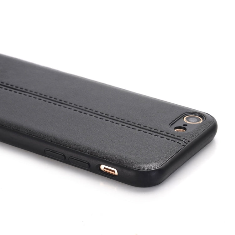 For iPhone SE 2020 & 8 & 7 Plain Weave Texture Leather Surface Protective Back Cover Case
