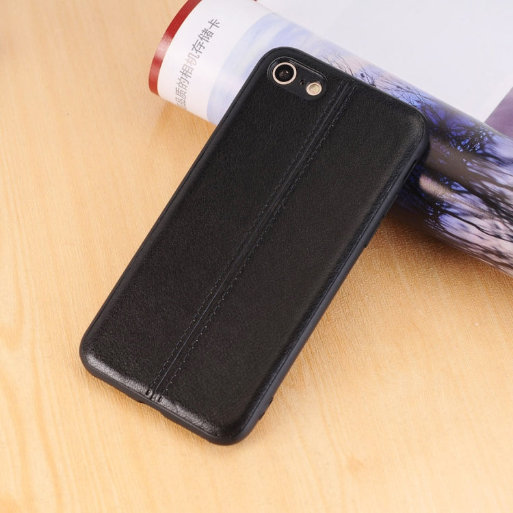 For iPhone SE 2020 & 8 & 7 Plain Weave Texture Leather Surface Protective Back Cover Case
