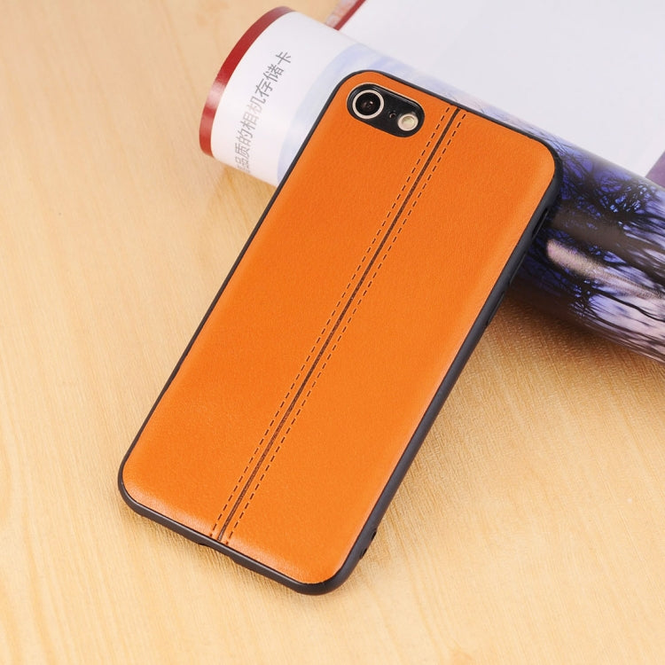 For iPhone SE 2020 & 8 & 7 Plain Weave Texture Leather Surface Protective Back Cover Case