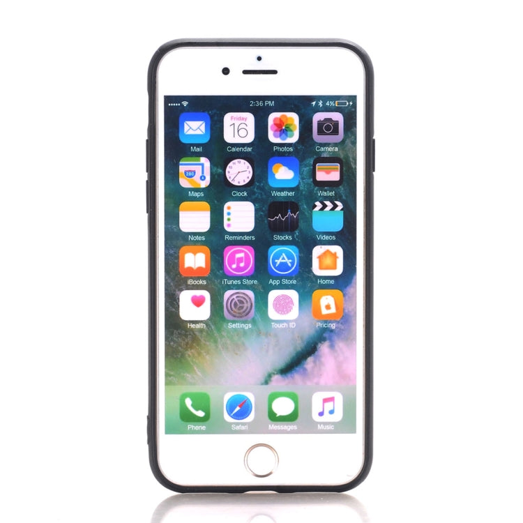 For iPhone SE 2020 & 8 & 7 Plain Weave Texture Leather Surface Protective Back Cover Case
