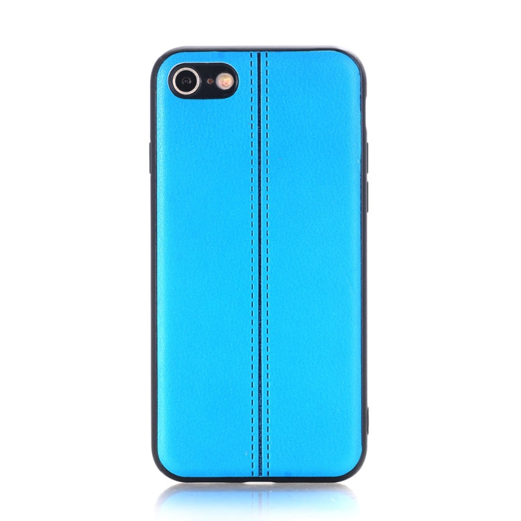 For iPhone SE 2020 & 8 & 7 Plain Weave Texture Leather Surface Protective Back Cover Case