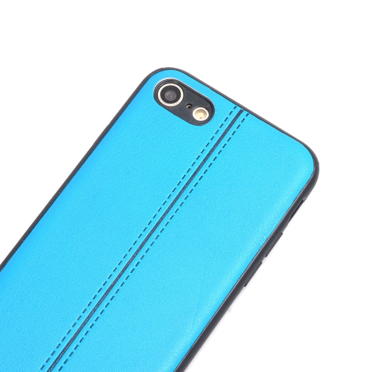 For iPhone SE 2020 & 8 & 7 Plain Weave Texture Leather Surface Protective Back Cover Case