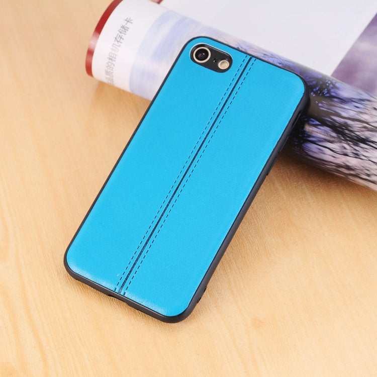 For iPhone SE 2020 & 8 & 7 Plain Weave Texture Leather Surface Protective Back Cover Case