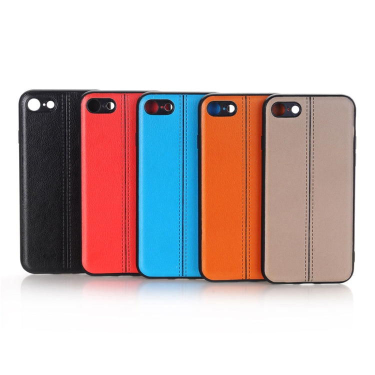 For iPhone SE 2020 & 8 & 7 Plain Weave Texture Leather Surface Protective Back Cover Case
