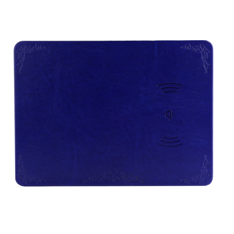 M30 Multi-function Leather Mouse Pad Qi Wireless Charger with USB Cable, Support Qi Standard Phones, Size: 260*192*5mm