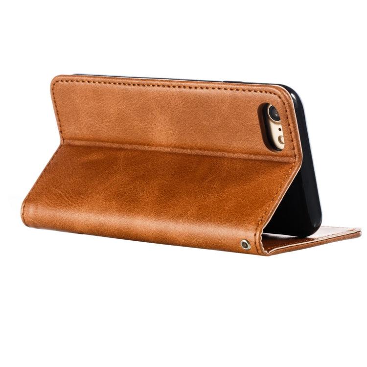 For iPhone 8 / 7 Calf Texture Zipper Magnetic Horizontal Flip Leather Case with Wallet & Holder & Card Slots