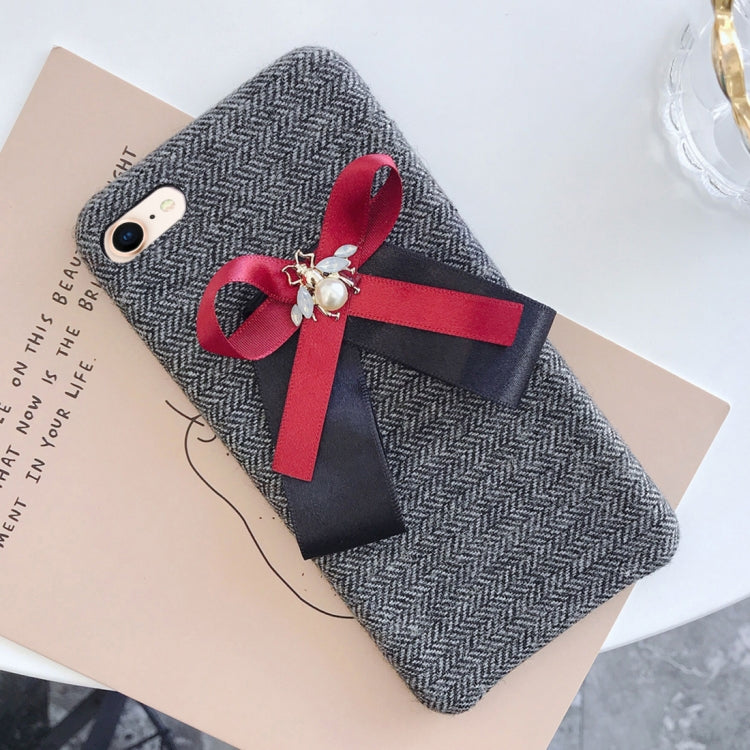 For iPhone SE 2020 & 8 & 7 Bowknot Bee Style Protective Back Cover