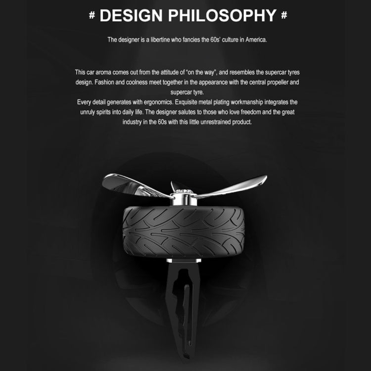 Universal Car Air Vent Clamp Wheel Shaped Perfume Fragrance Diffuser Air Freshener(Rose Gold)