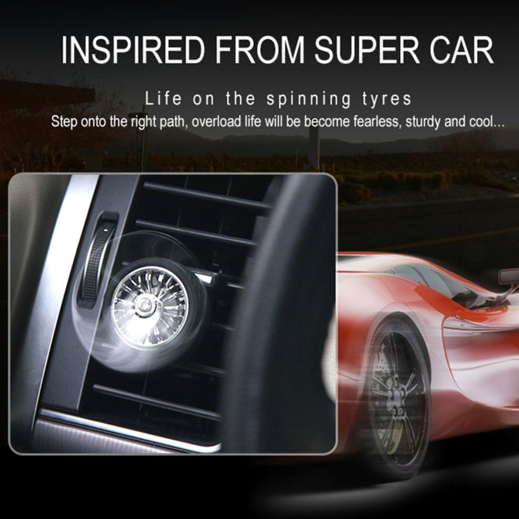 Universal Car Air Vent Clamp Wheel Shaped Perfume Fragrance Diffuser Air Freshener(Rose Gold)