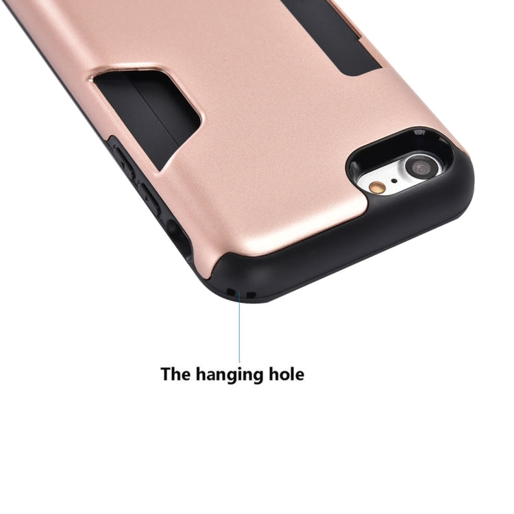 For iPhone 8 & 7 TPU + PC Shockproof Protective Back Case with Card Slot