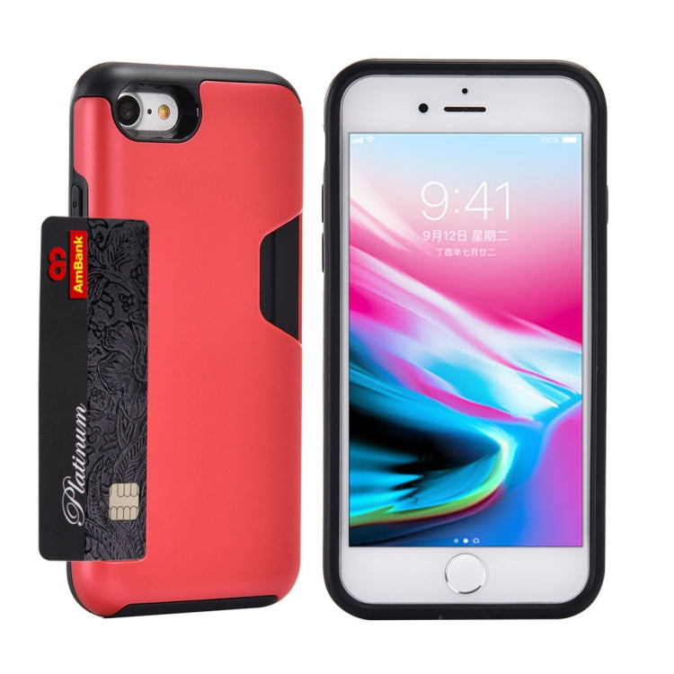 For iPhone 8 & 7 TPU + PC Shockproof Protective Back Case with Card Slot