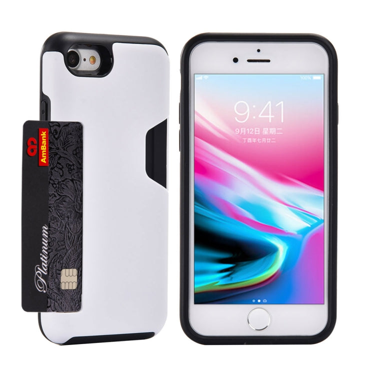 For iPhone 8 & 7 TPU + PC Shockproof Protective Back Case with Card Slot