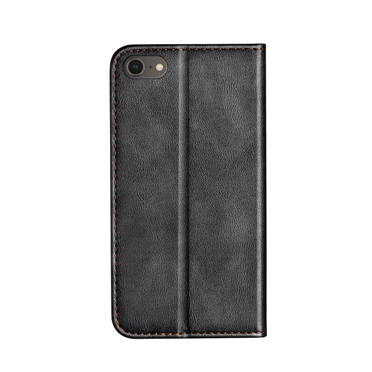 Business Solid Color Stitching Horizontal Flip Leather Case for iPhone 7, with Holder & Card Slots & Wallet & Lanyard