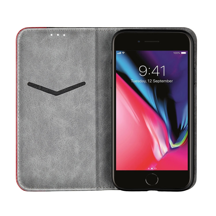 Business Solid Color Stitching Horizontal Flip Leather Case for iPhone 7, with Holder & Card Slots & Wallet & Lanyard