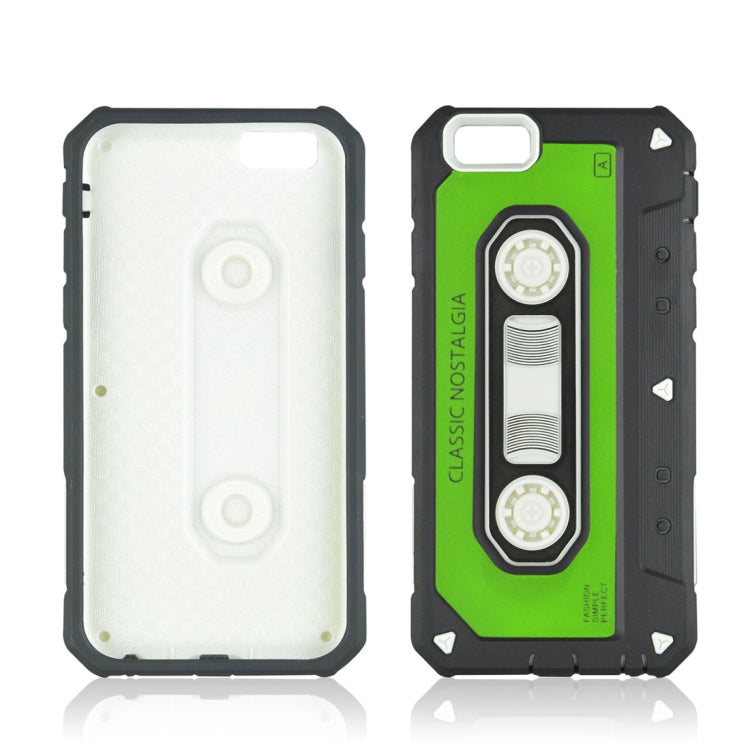 For iPhone SE 2020 & 8 & 7 Nostalgic Tape Style TPU+PC Protective Back Case