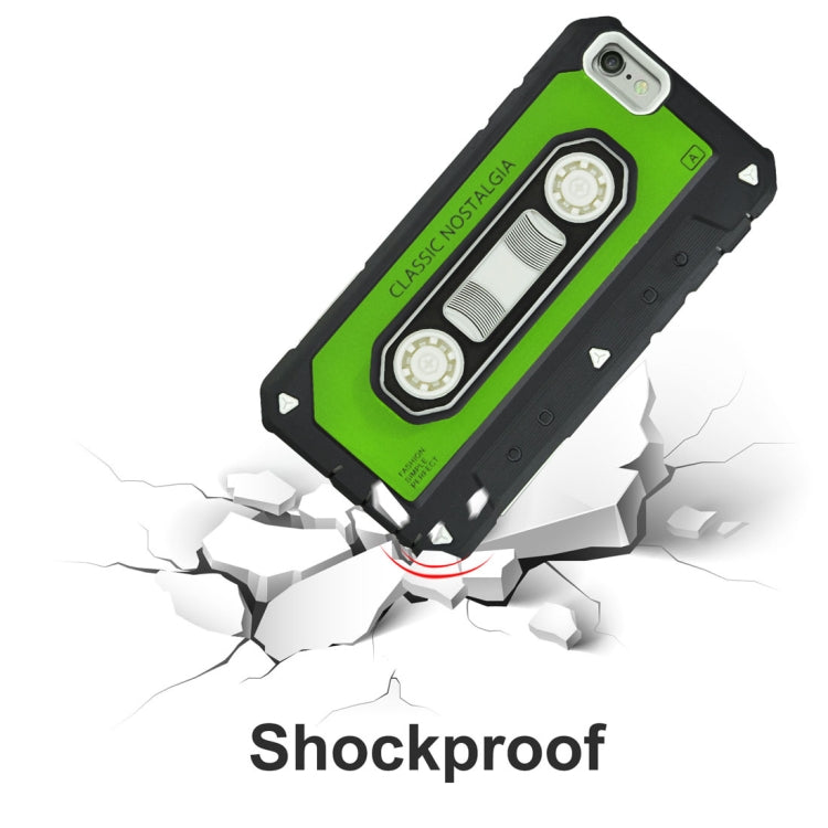 For iPhone SE 2020 & 8 & 7 Nostalgic Tape Style TPU+PC Protective Back Case