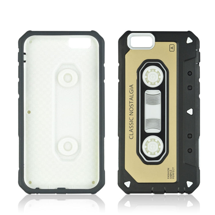 For iPhone SE 2020 & 8 & 7 Nostalgic Tape Style TPU+PC Protective Back Case