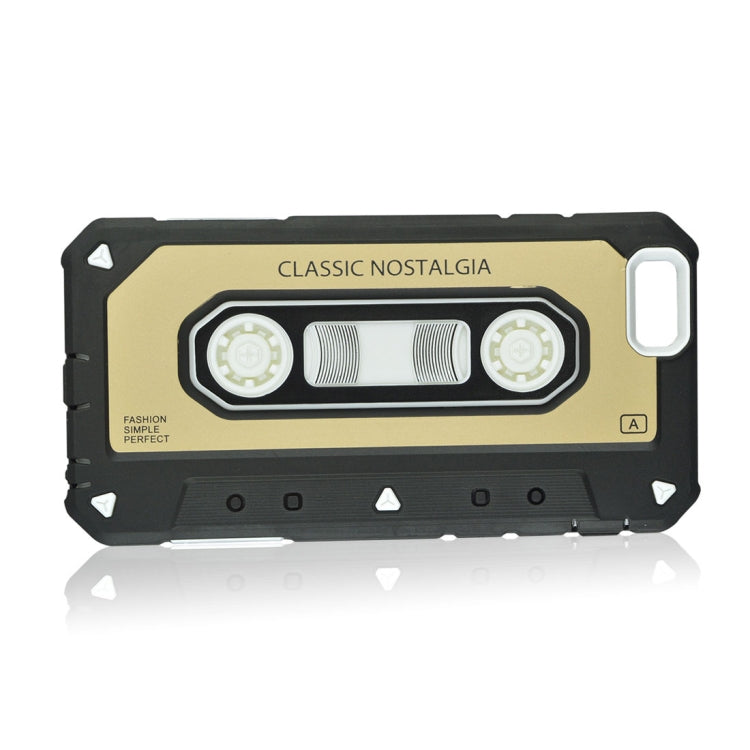 For iPhone SE 2020 & 8 & 7 Nostalgic Tape Style TPU+PC Protective Back Case
