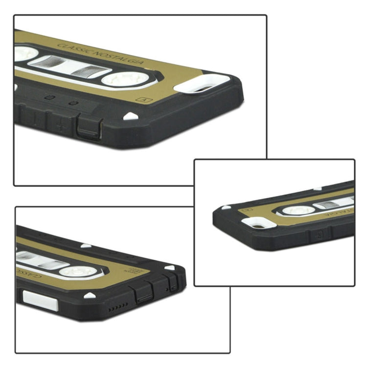 For iPhone SE 2020 & 8 & 7 Nostalgic Tape Style TPU+PC Protective Back Case