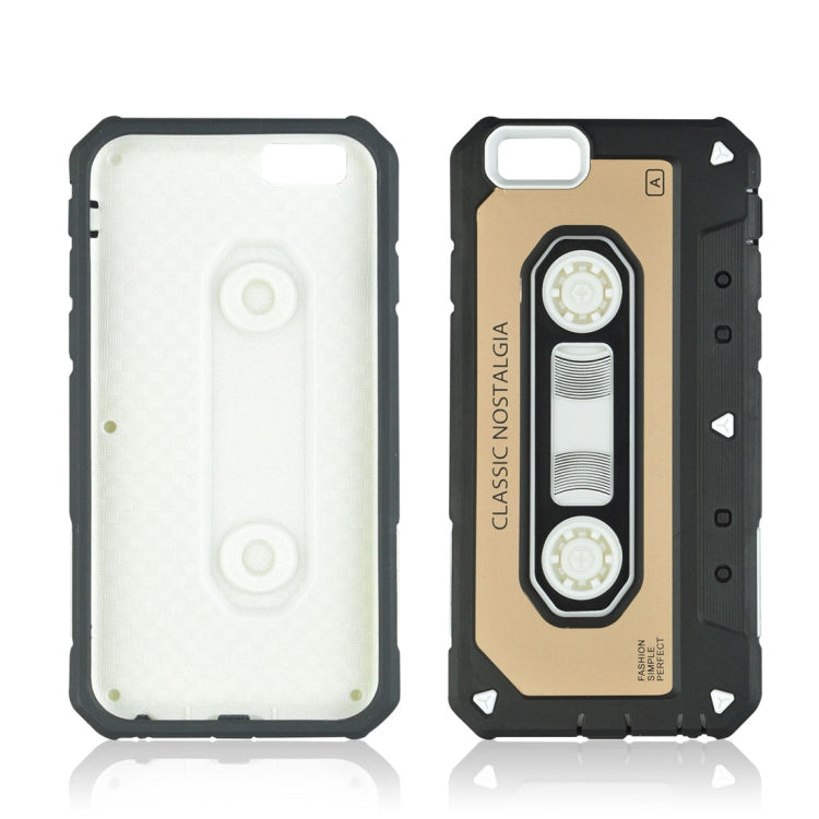 For iPhone SE 2020 & 8 & 7 Nostalgic Tape Style TPU+PC Protective Back Case