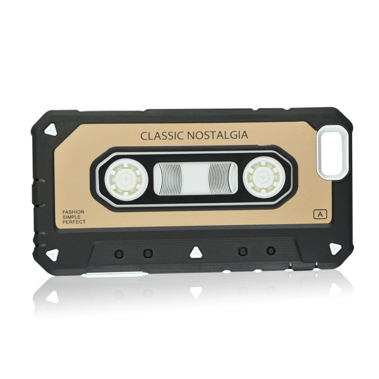 For iPhone SE 2020 & 8 & 7 Nostalgic Tape Style TPU+PC Protective Back Case