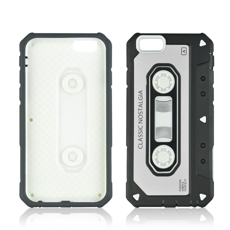 For iPhone SE 2020 & 8 & 7 Nostalgic Tape Style TPU+PC Protective Back Case