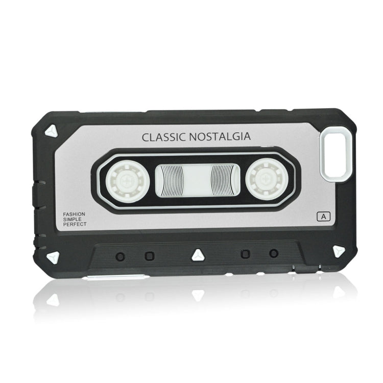 For iPhone SE 2020 & 8 & 7 Nostalgic Tape Style TPU+PC Protective Back Case