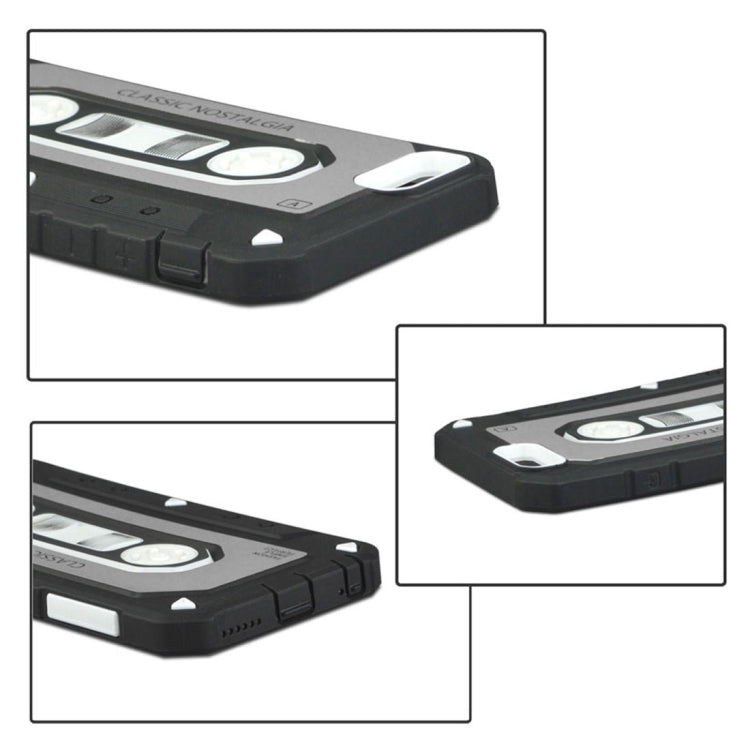 For iPhone SE 2020 & 8 & 7 Nostalgic Tape Style TPU+PC Protective Back Case
