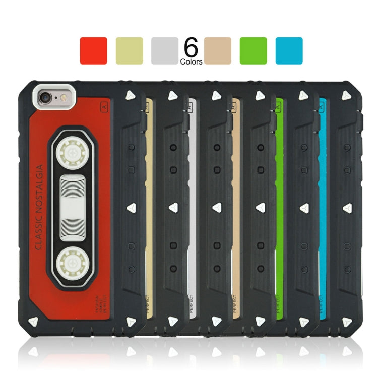 For iPhone SE 2020 & 8 & 7 Nostalgic Tape Style TPU+PC Protective Back Case