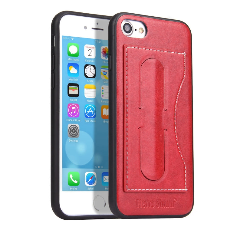 Fierre Shann Full Coverage Protective Leather Case For iPhone SE 2020 & 8 & 7, with Holder & Card Slot