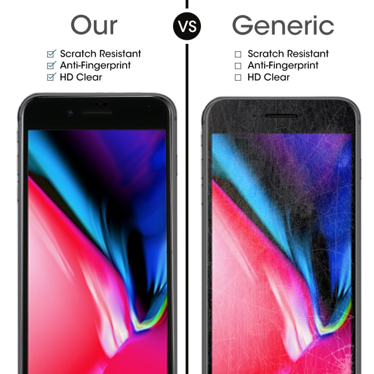 For iPhone 8 / 7 0.3mm 9H Surface Hardness  Curved Full Screen Tempered Glass Screen Protector(Black)