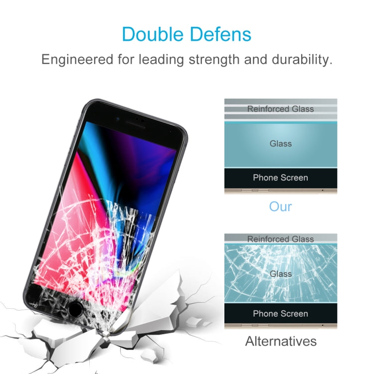 For iPhone 8 / 7 0.3mm 9H Surface Hardness  Curved Full Screen Tempered Glass Screen Protector(Black)