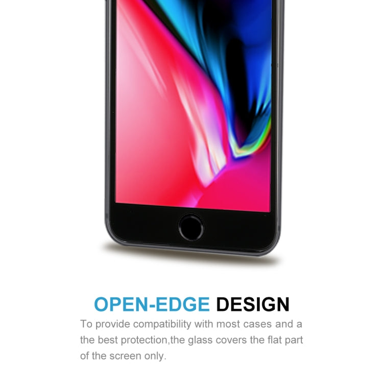 For iPhone 8 / 7 0.3mm 9H Surface Hardness  Curved Full Screen Tempered Glass Screen Protector(Black)