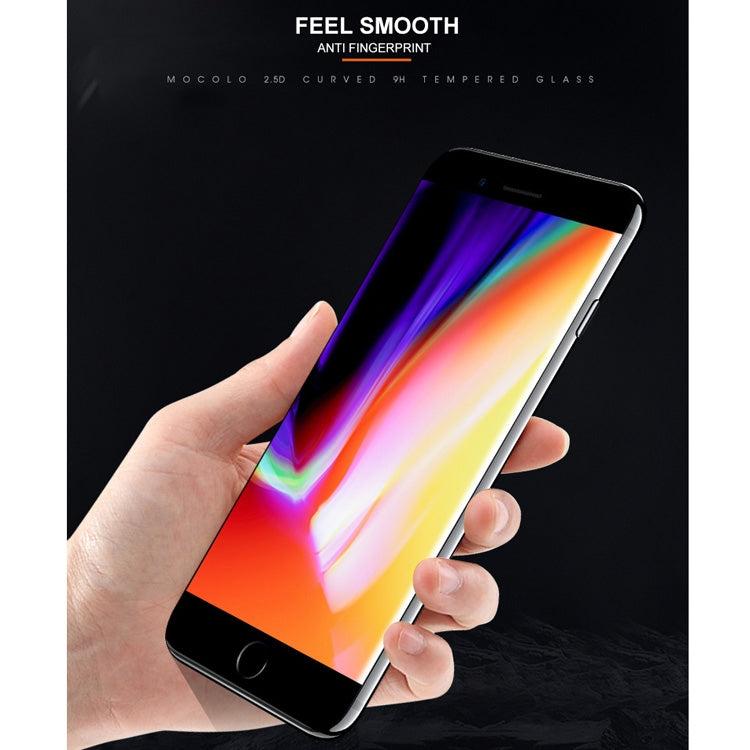 mocolo 0.33mm 9H 2.5D Silk Print Tempered Glass Film for iPhone SE 2020 / 8 / 7(Black)