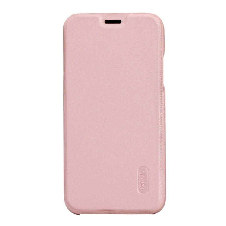 For iPhone X / XS Lenuo PU+PC Litchi Texture Horizontal Flip Leather Case with Card Slots