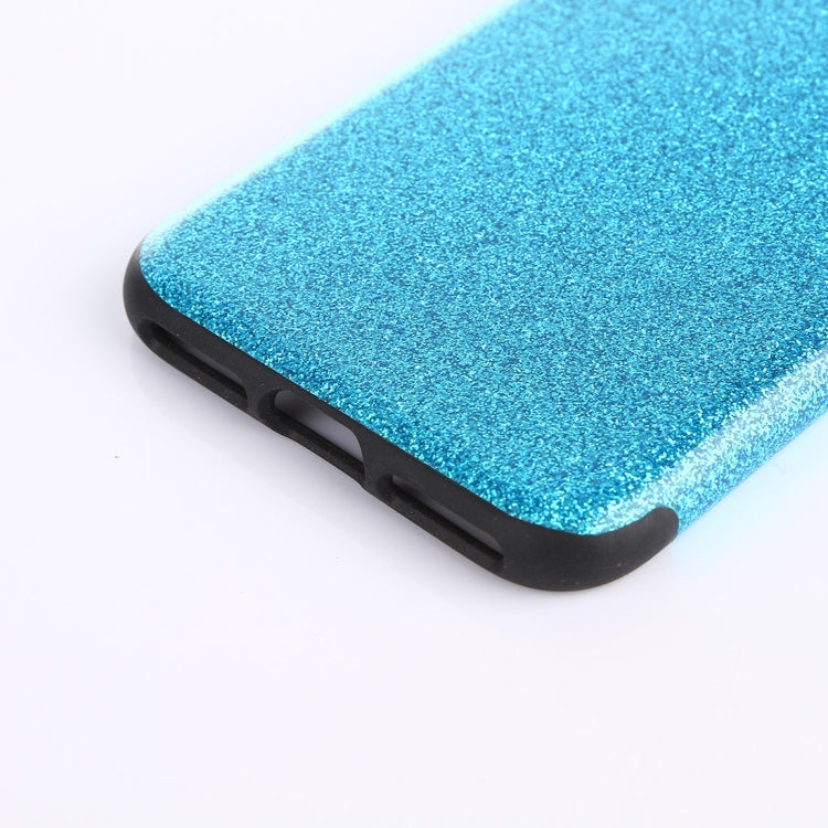 For iPhone X / XS TPU + PU Glitter Powder Drop-proof Protective Back Cover Case