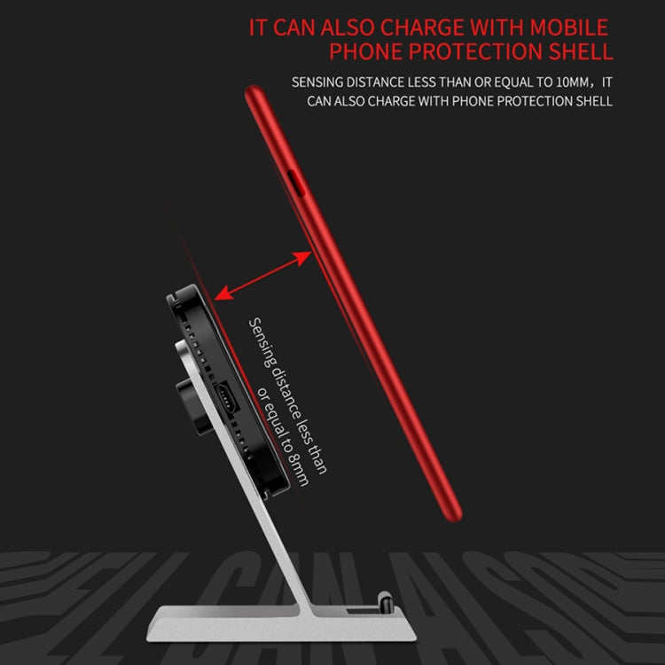 X1 9V 1.1A Output Multi-function Car Phone Holder Wireless Charger, For iPhone, Galaxy, Huawei, Xiaomi, LG, HTC and Other QI Standard Smart Phones (White)