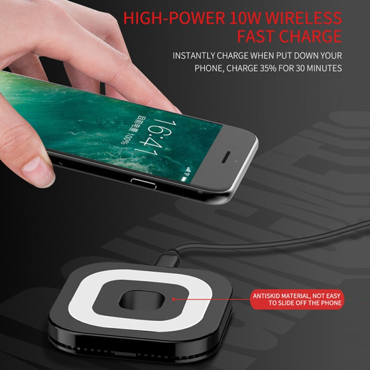 X1 9V 1.1A Output Multi-function Car Phone Holder Wireless Charger, For iPhone, Galaxy, Huawei, Xiaomi, LG, HTC and Other QI Standard Smart Phones (White)