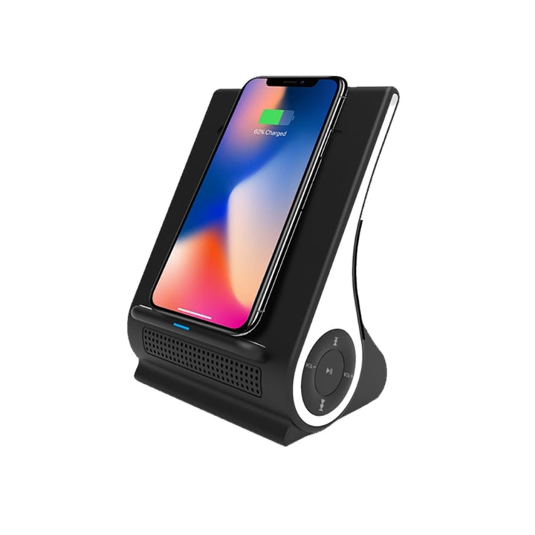 Azpen D101 3 in 1 QI Wireless Charger Bluetooth Speaker and Docking Station, CW6687E Processor, Support TF Music Player, For iPhone, Galaxy, LG, Google, Sony, Nokia, Motorola and other Smartphones(Black)