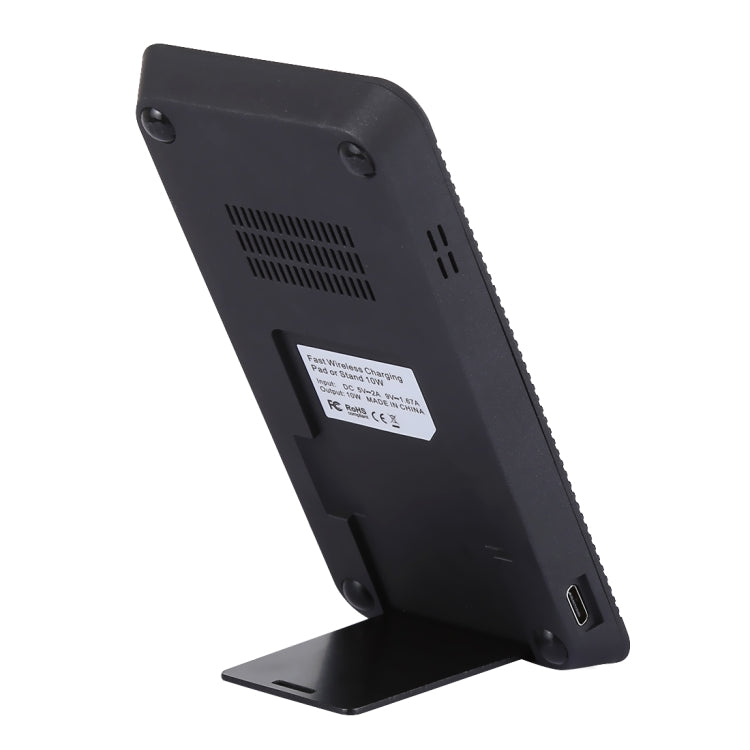 10W Max Fast Charging ABS Pad Qi Standard Wireless Charger with Indicator Light, For iPhone, Galaxy, Nokia, Xiaomi, LG, HTC and Other QI Standard Smart Phones