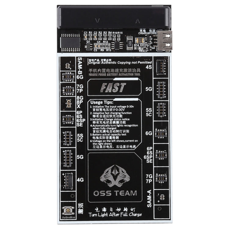W218 Smartphone Battery Fast Charging and Activated Board 2 in 1 Tool for iPhone X & 8 Plus & 8 & 7 Plus & 6s Plus & 6s & 6 Plus & 6 & 5C & 5SE & 5S & 5 & 4S & 4