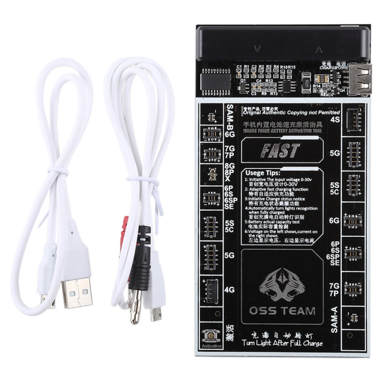 W218 Smartphone Battery Fast Charging and Activated Board 2 in 1 Tool for iPhone X & 8 Plus & 8 & 7 Plus & 6s Plus & 6s & 6 Plus & 6 & 5C & 5SE & 5S & 5 & 4S & 4